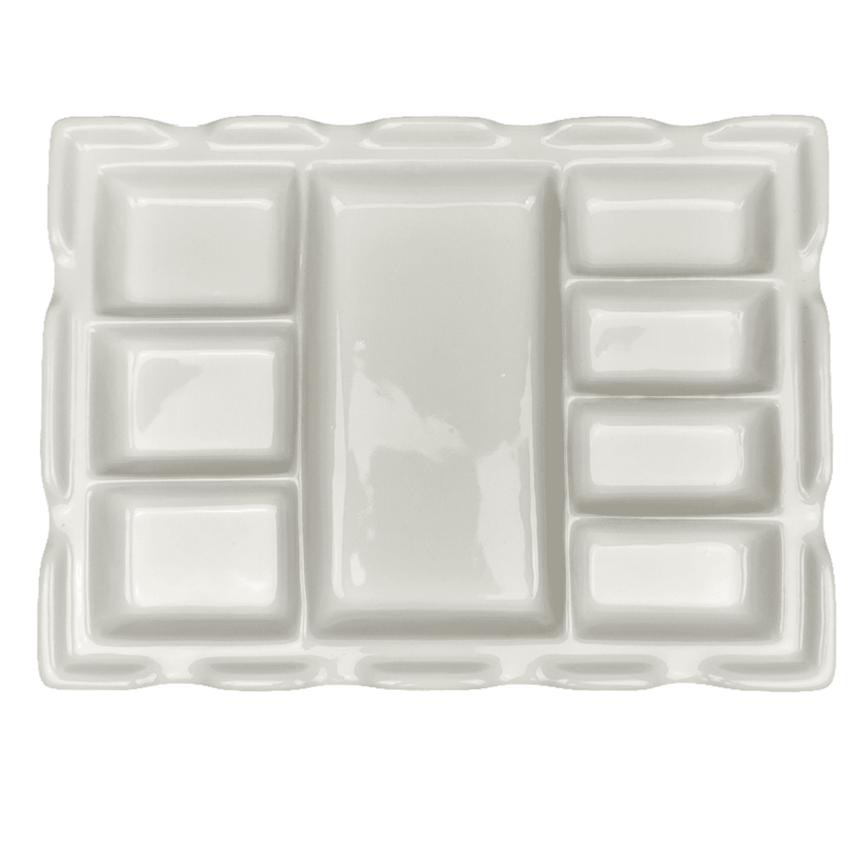 Godê de Porcelana Grande 08 Cavidades SFA112